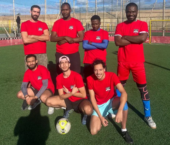 International students representing Ascencia Malta during a friendly football match in Malta